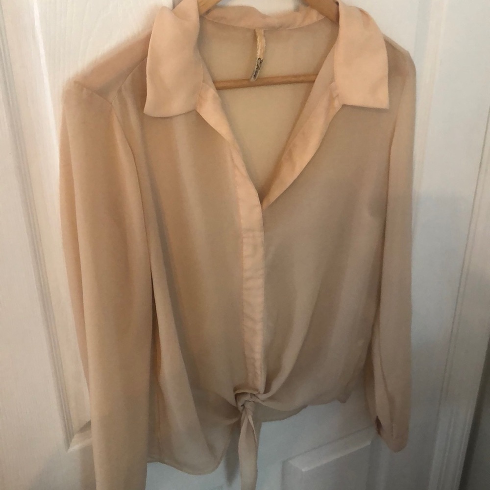 Sheer beige blouse